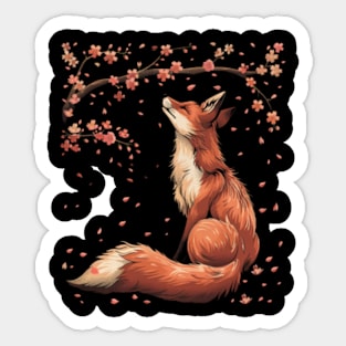 Magical Nights Fox And Flowers Sticker